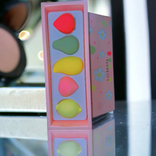 Laurenta Fruity Beauty Sponge Set – 5 Piece Collection
